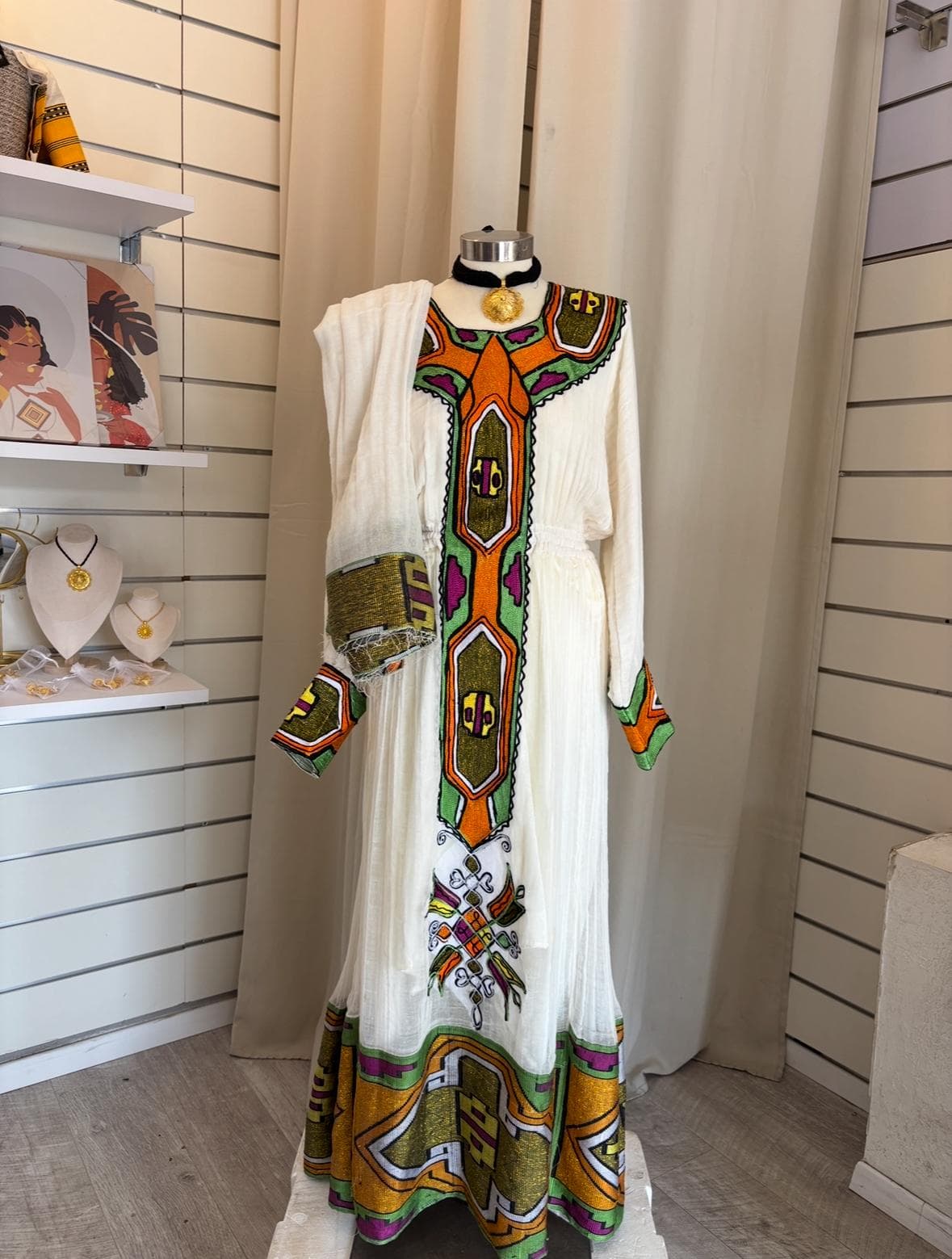 שמלה אתיופית מסורתית - דגם 1